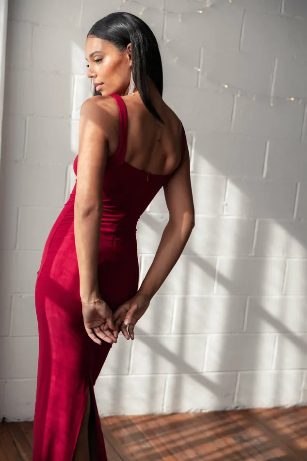 Eira Maxi Dress Wine Women Event Dresses Petal and Pup