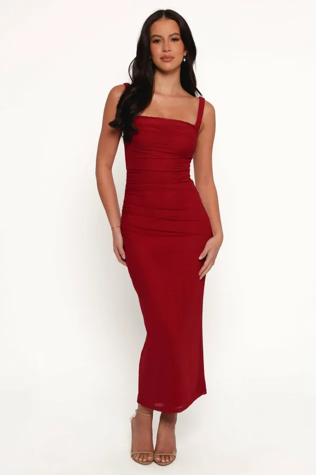 Eira Maxi Dress Wine Women Event Dresses Petal and Pup