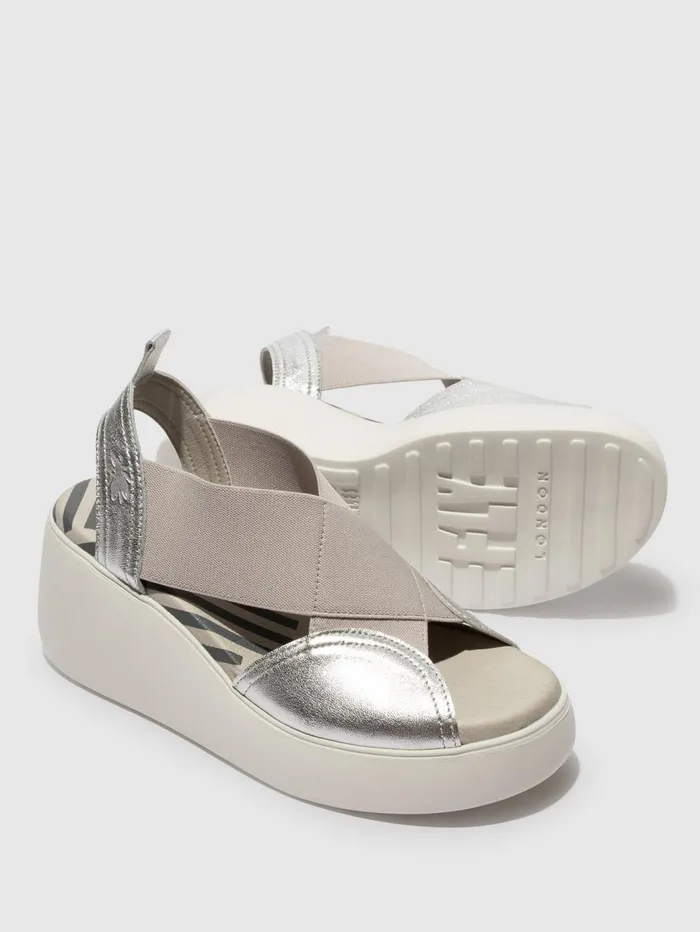 Elasticated Sandals DAIF216FLY SILVER Women Fly London Sandals