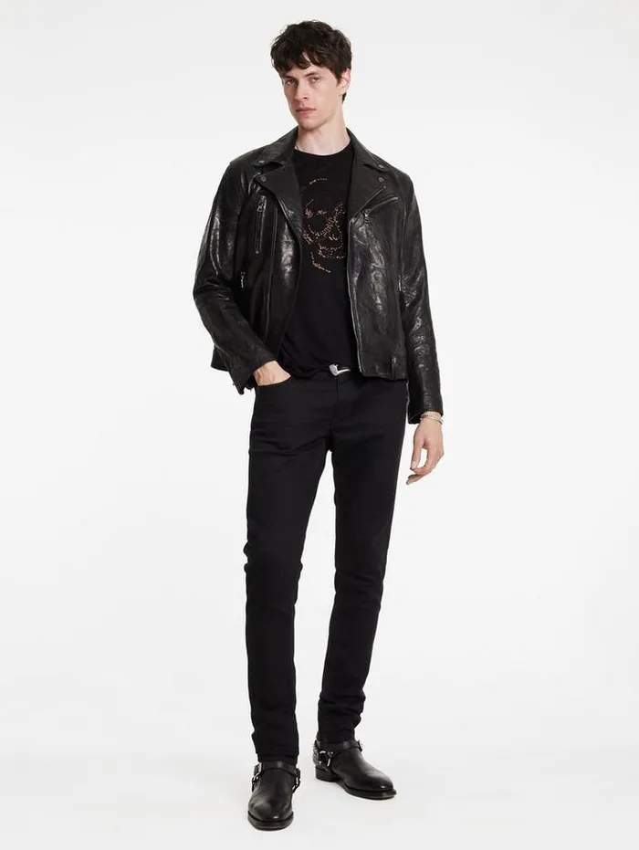 EMBELLISHED SKULL TEE Black Men John Varvatos Graphic Tees