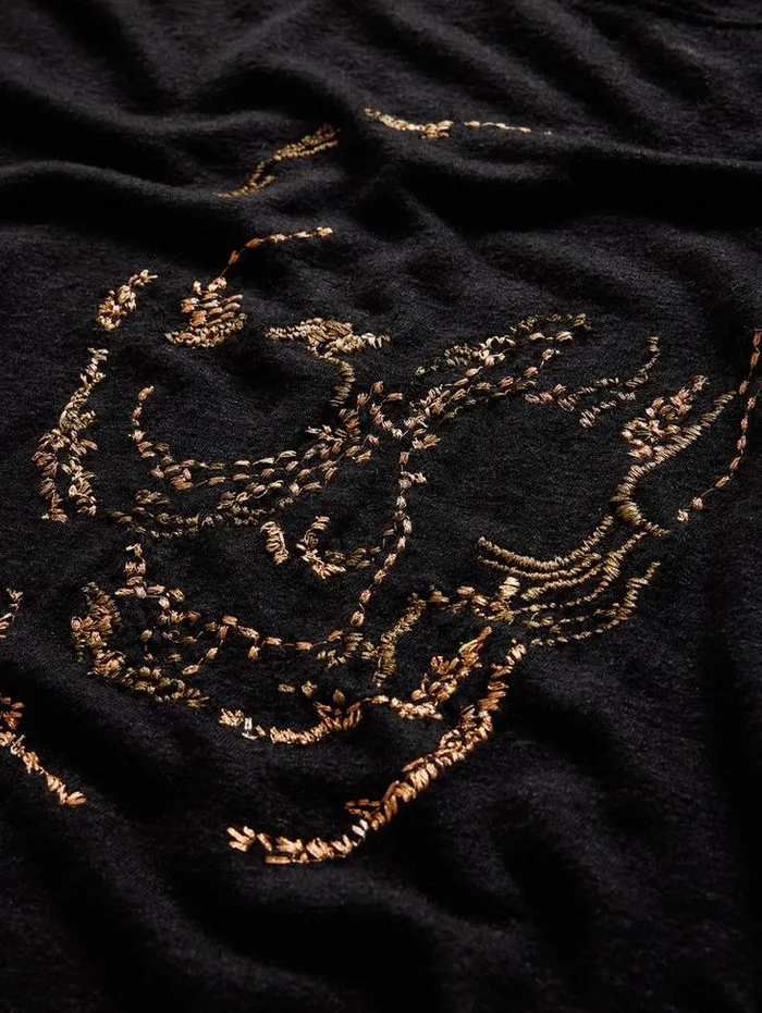 EMBELLISHED SKULL TEE Black Men John Varvatos Graphic Tees