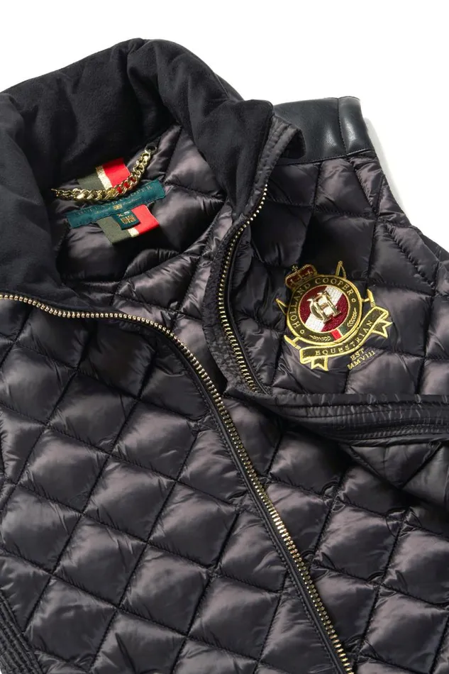 Equestrian Gilets Holland Cooper Diamond Quilt Classic Gilet Black
