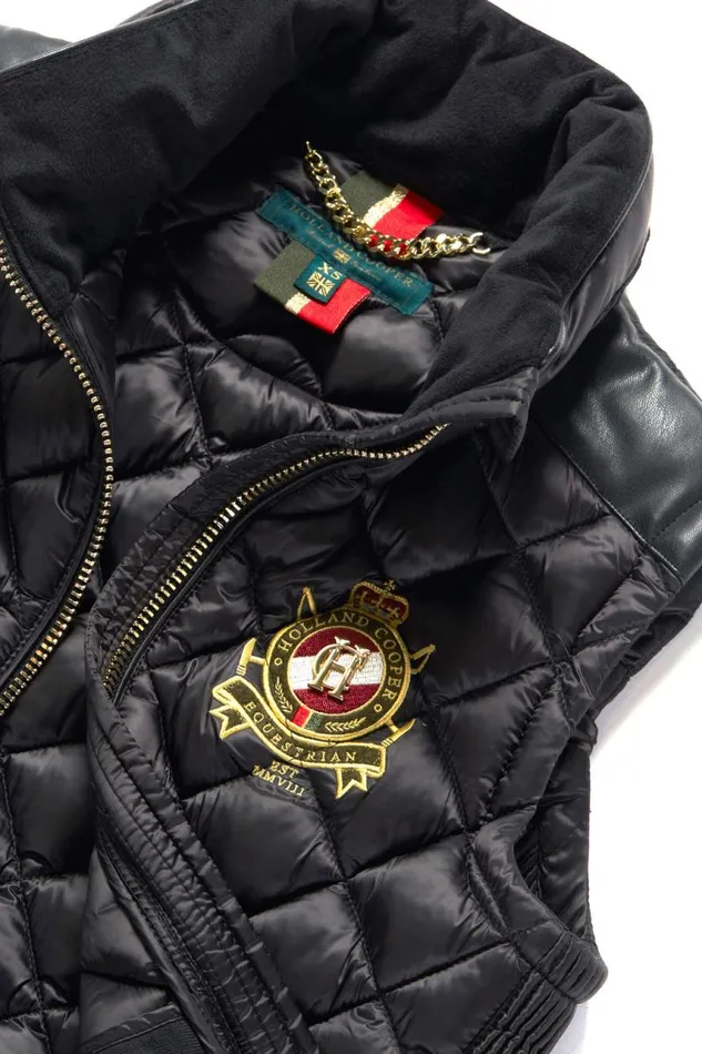 Equestrian Gilets Holland Cooper Diamond Quilt Classic Gilet Black
