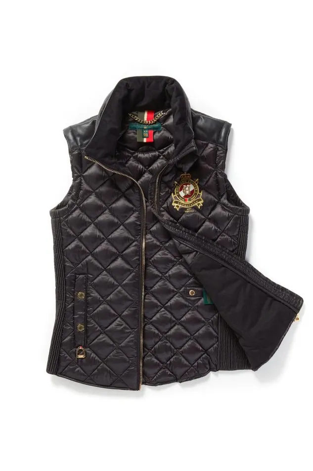 Equestrian Gilets Holland Cooper Diamond Quilt Classic Gilet Black