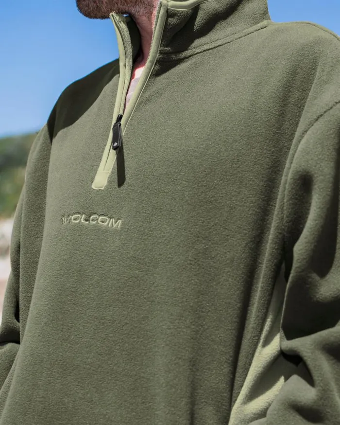 Error 92 Mock Neck Sweatshirt 8211 Winter Moss Mens Volcom Hoodies and Sweatshirts