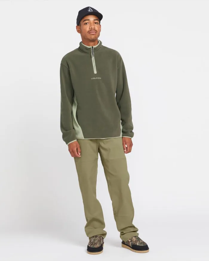 Error 92 Mock Neck Sweatshirt 8211 Winter Moss Mens Volcom Hoodies and Sweatshirts