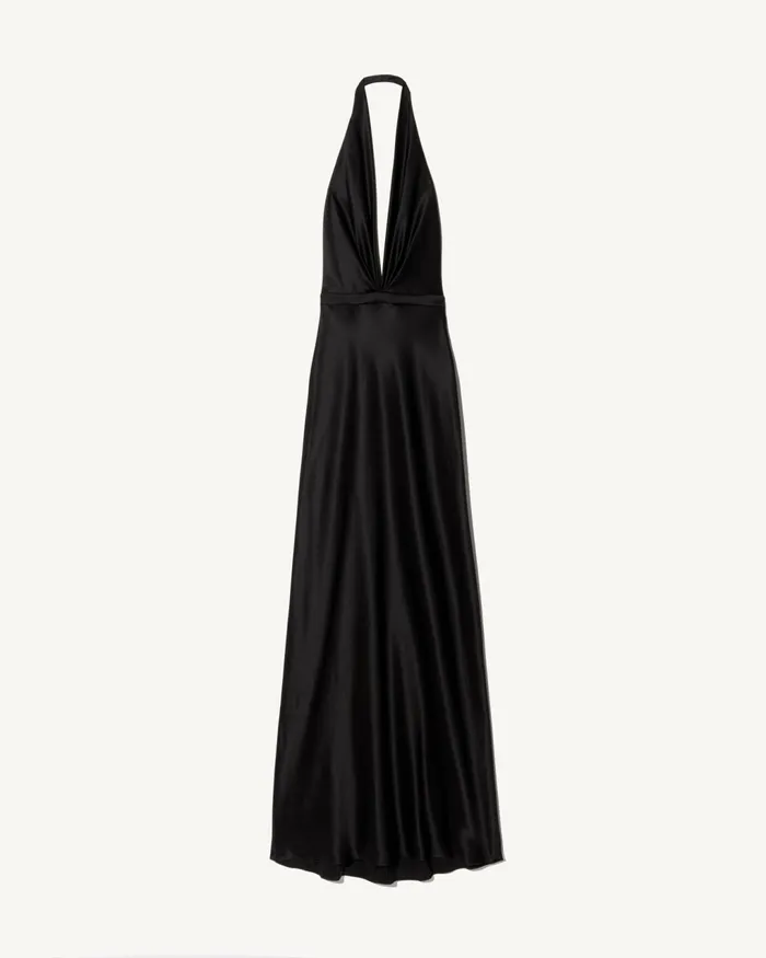 ESSY SILK GOWN Black Women Nili Lotan Dresses and Skirts