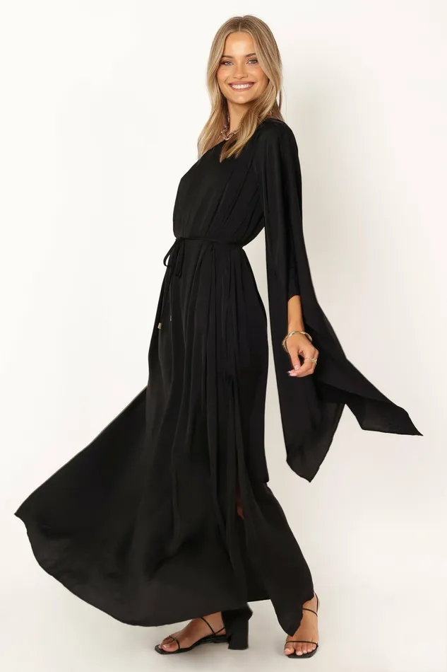 Event Dresses Matilda One Shoulder Maxi Dress Black Petal and Pup Women