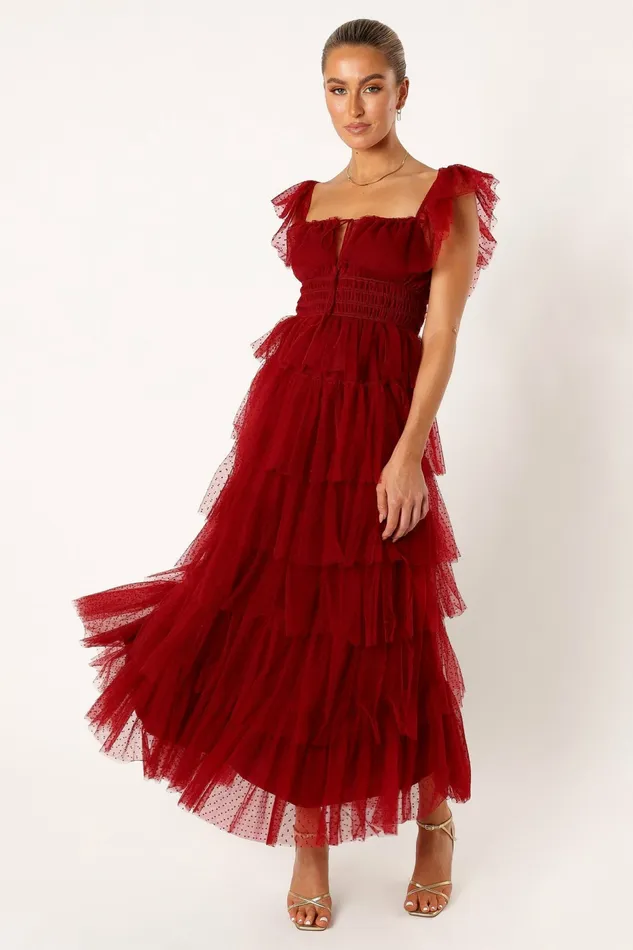 Event Dresses Petal and Pup Women Belle Maxi Dress Burgundy