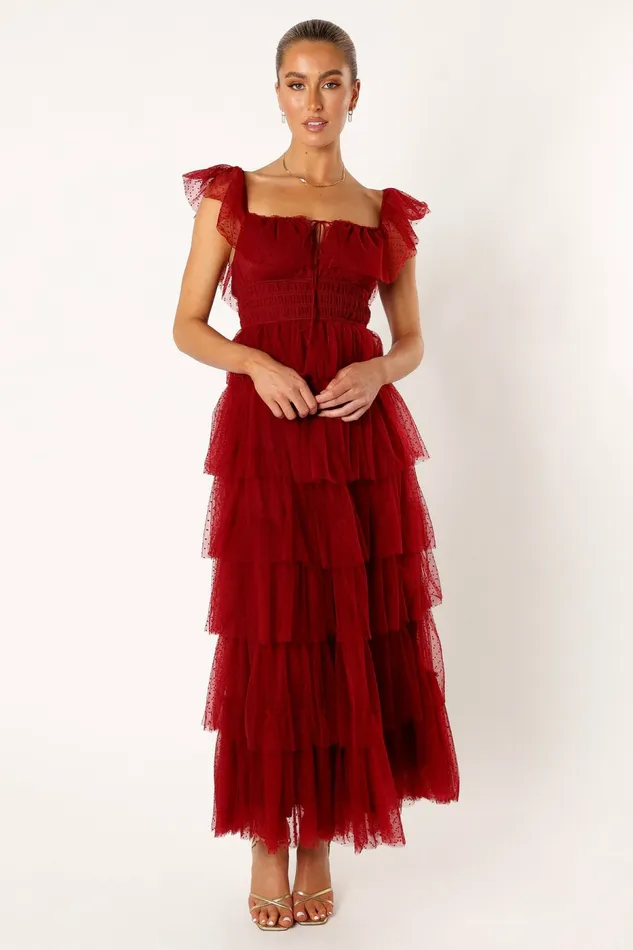 Event Dresses Petal and Pup Women Belle Maxi Dress Burgundy