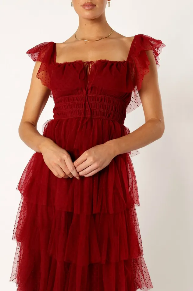 Event Dresses Petal and Pup Women Belle Maxi Dress Burgundy