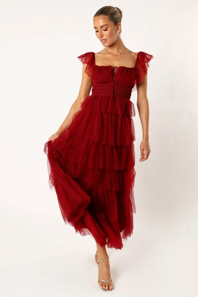 Event Dresses Petal and Pup Women Belle Maxi Dress Burgundy
