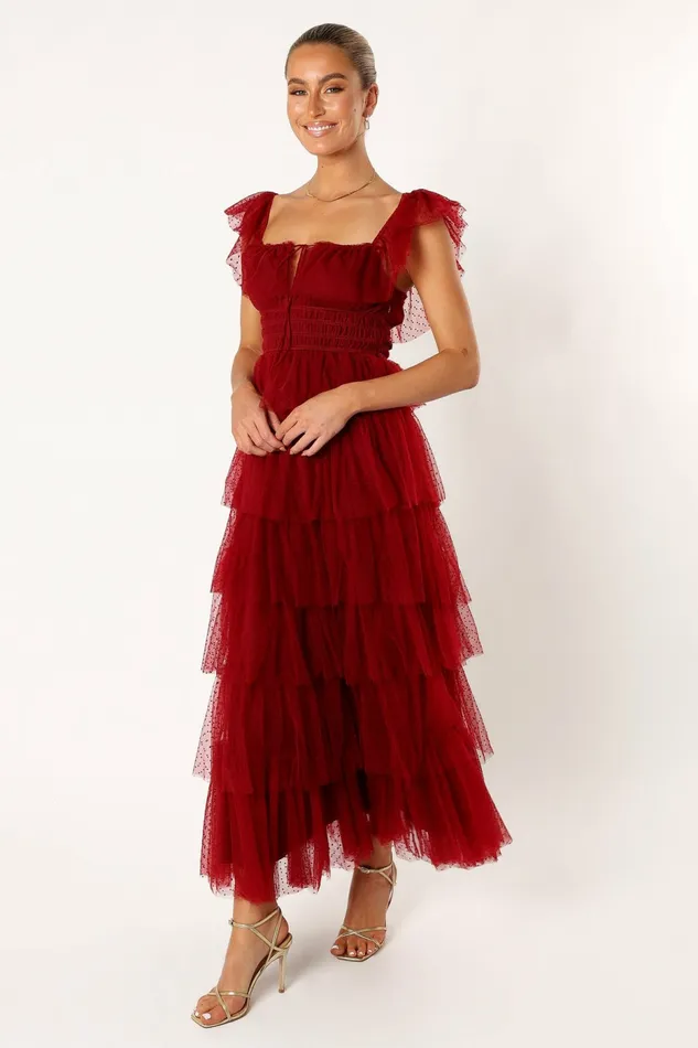 Event Dresses Petal and Pup Women Belle Maxi Dress Burgundy