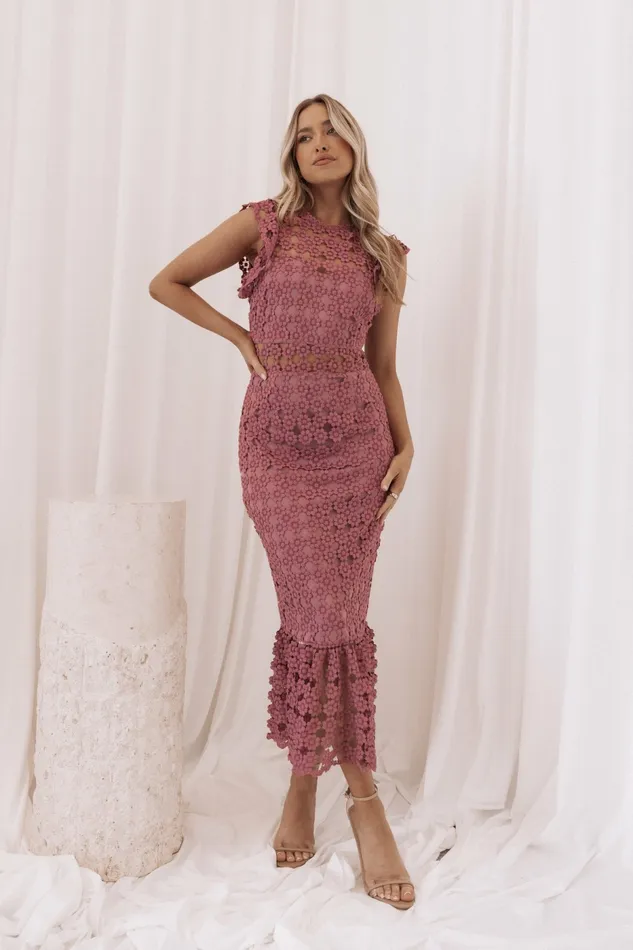 Event Dresses Petal and Pup Women Lauren Dress Dark Rose