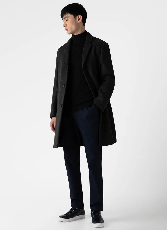 ExtraFine Merino Roll Neck Black Knitwear ussunspel Men ExtraFine Merino Roll Neck Black Knitwear ussunspel Men