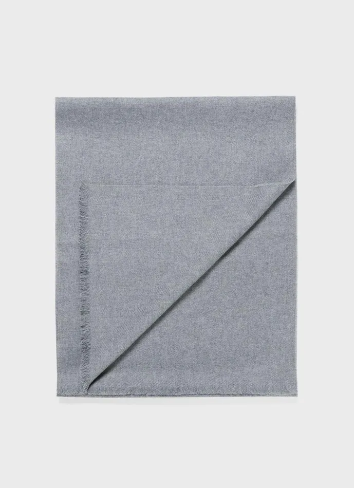 ExtraFine Merino Scarf Mid Grey Melange MenWomen SUNSPEL Hats Scarves and Gloves