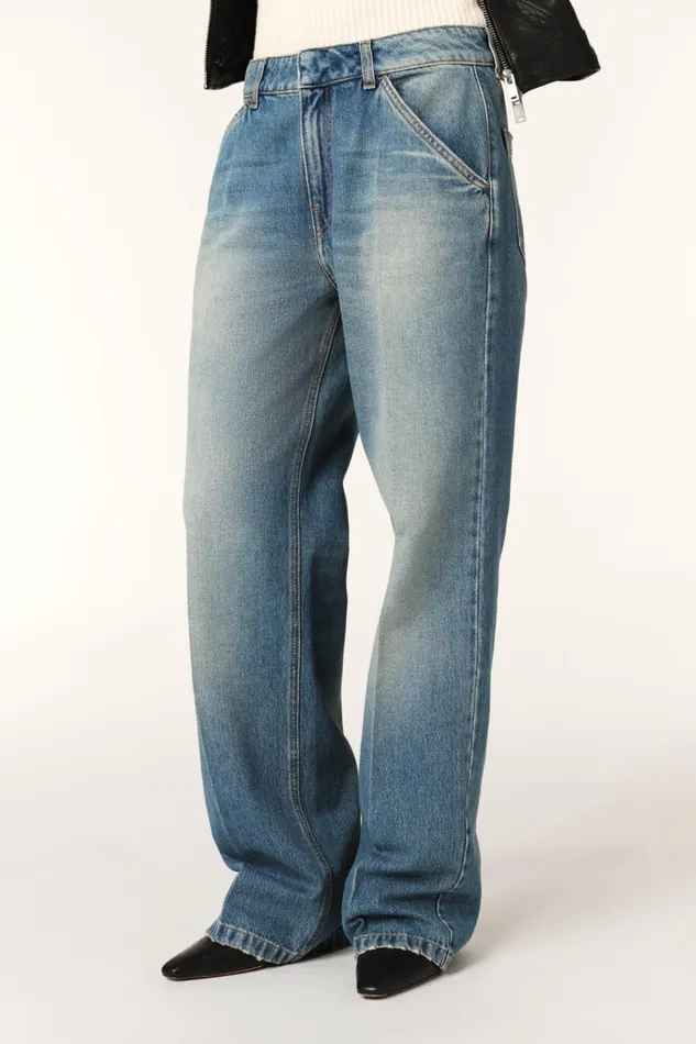 Faded Jeans Vecchi Blue Women Baandsh Pants and Jeans