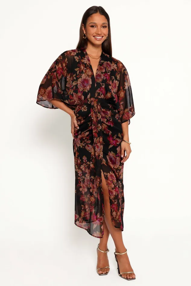 Fall Dresses Petal and Pup Women Audrina Maxi Dress Deep Night Floral