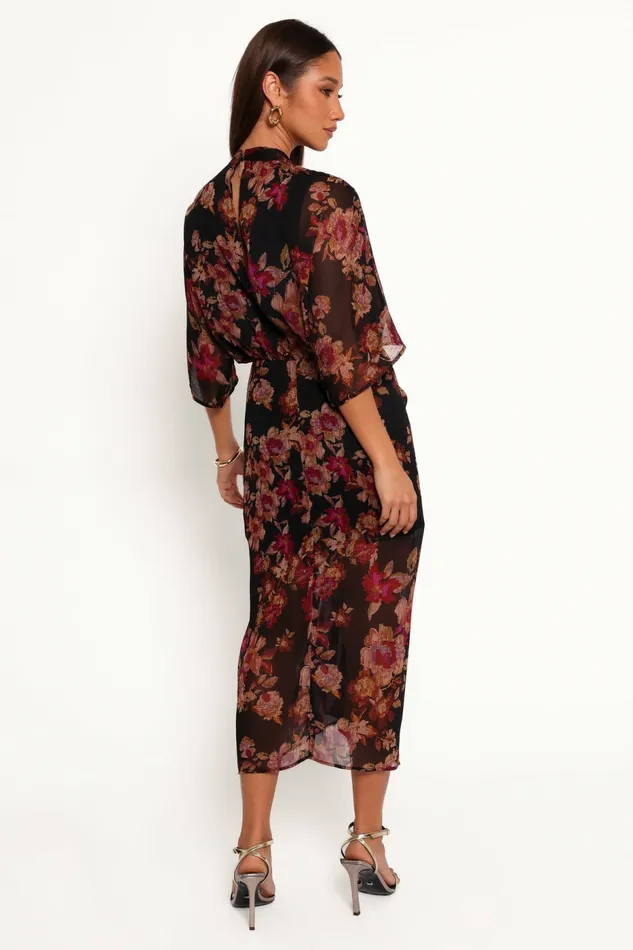 Fall Dresses Petal and Pup Women Audrina Maxi Dress Deep Night Floral