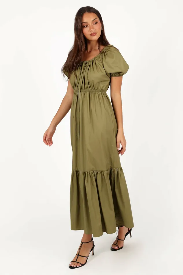 Fall Dresses Women Petal and Pup Juliana Maxi Dress Olive