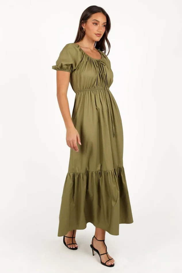 Fall Dresses Women Petal and Pup Juliana Maxi Dress Olive