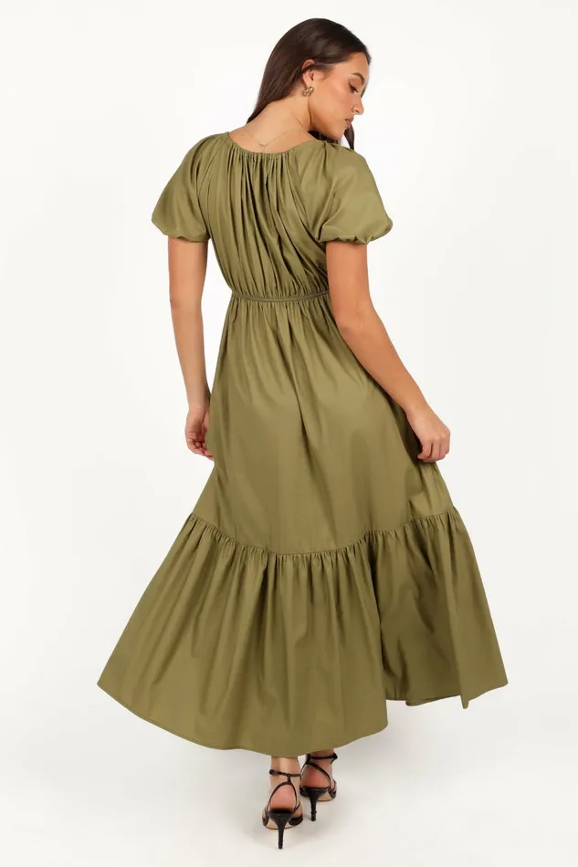Fall Dresses Women Petal and Pup Juliana Maxi Dress Olive