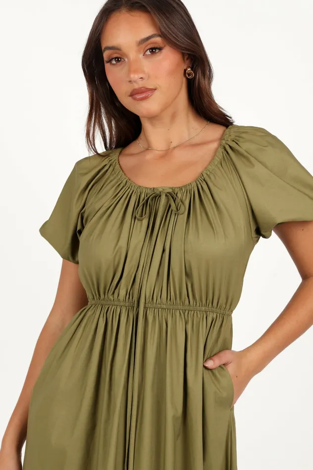 Fall Dresses Women Petal and Pup Juliana Maxi Dress Olive