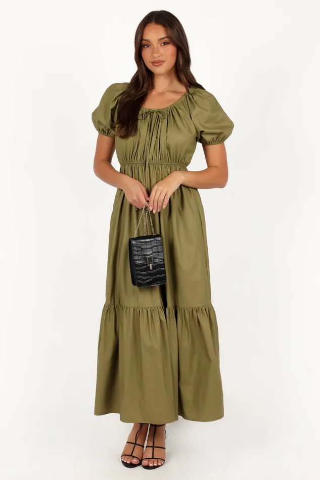 Fall Dresses Women Petal and Pup Juliana Maxi Dress Olive