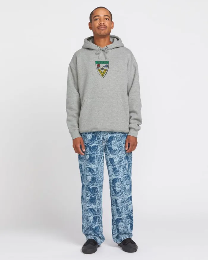 Fergadelic Pullover Hoodie 8211 Heather Grey Mens Volcom Hoodies and Sweatshirts