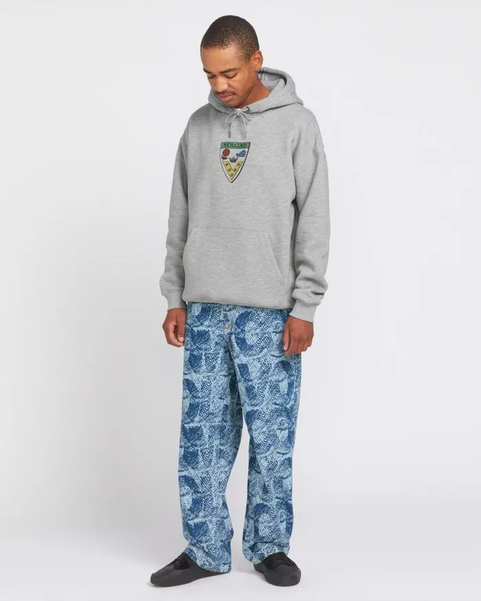 Fergadelic Pullover Hoodie 8211 Heather Grey Mens Volcom Hoodies and Sweatshirts