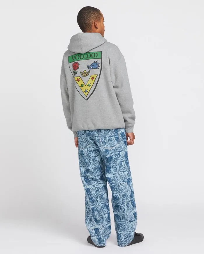 Fergadelic Pullover Hoodie 8211 Heather Grey Mens Volcom Hoodies and Sweatshirts