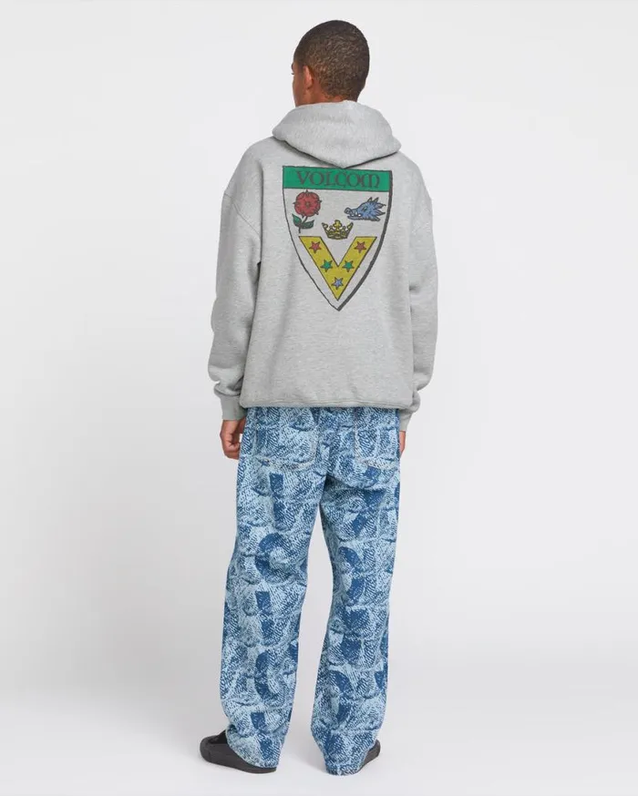 Fergadelic Pullover Hoodie 8211 Heather Grey Mens Volcom Hoodies and Sweatshirts