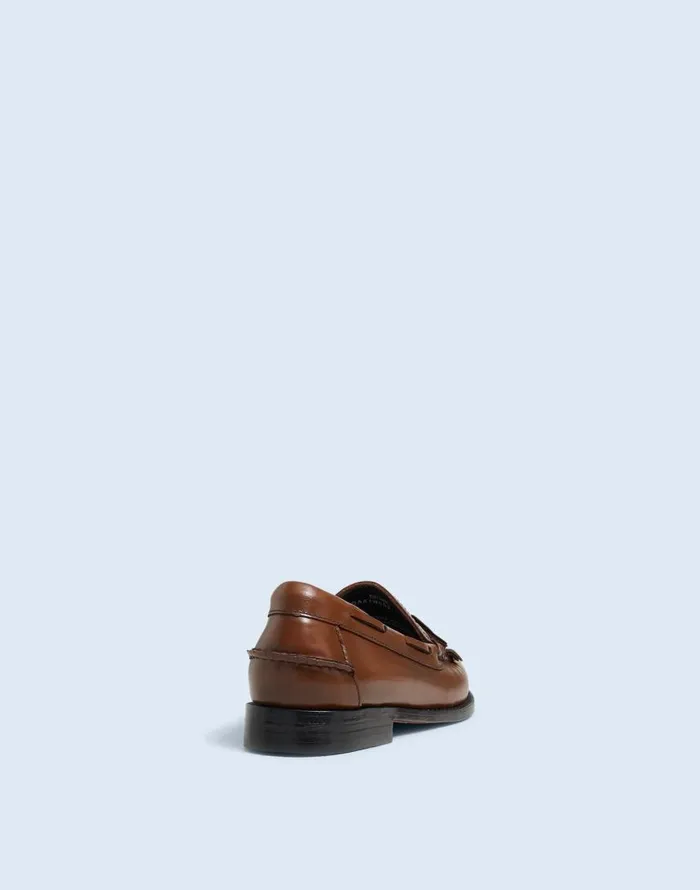 Flats and Loafers Women Madewell GHBASS Esther Kiltie Tassel Weejuns Loafers Cognac