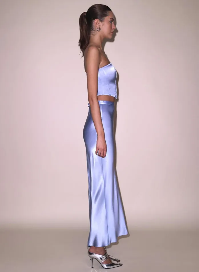 Fleur Du Mal Bottoms Silk Bias Skirt Pastel Sky 8211 Women Fleur Du Mal Bottoms Silk Bias Skirt Pastel Sky 8211 Women