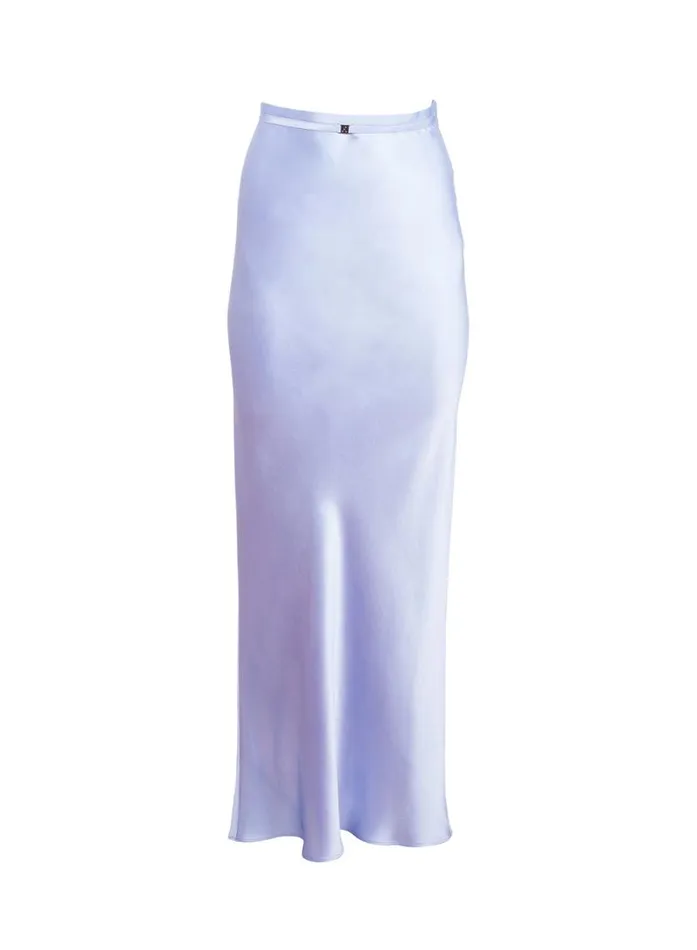 Fleur Du Mal Bottoms Silk Bias Skirt Pastel Sky 8211 Women Fleur Du Mal Bottoms Silk Bias Skirt Pastel Sky 8211 Women