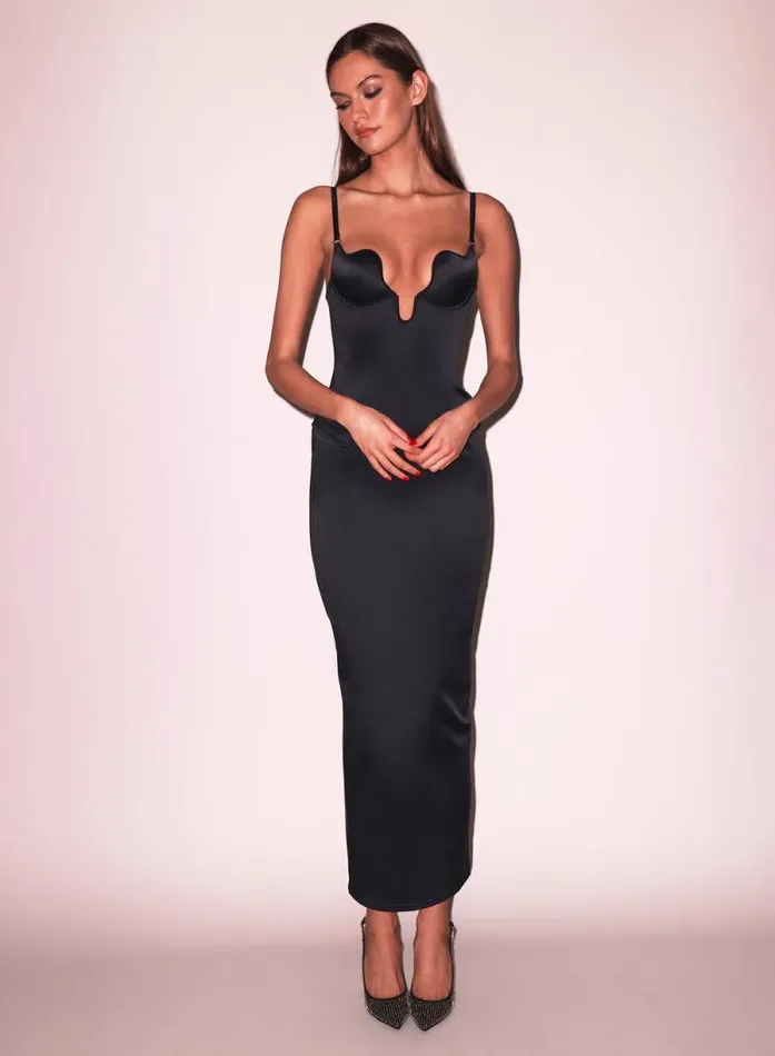 Fleur Du Mal Dresses SeduceU Plunge Dress Black 8211 Women