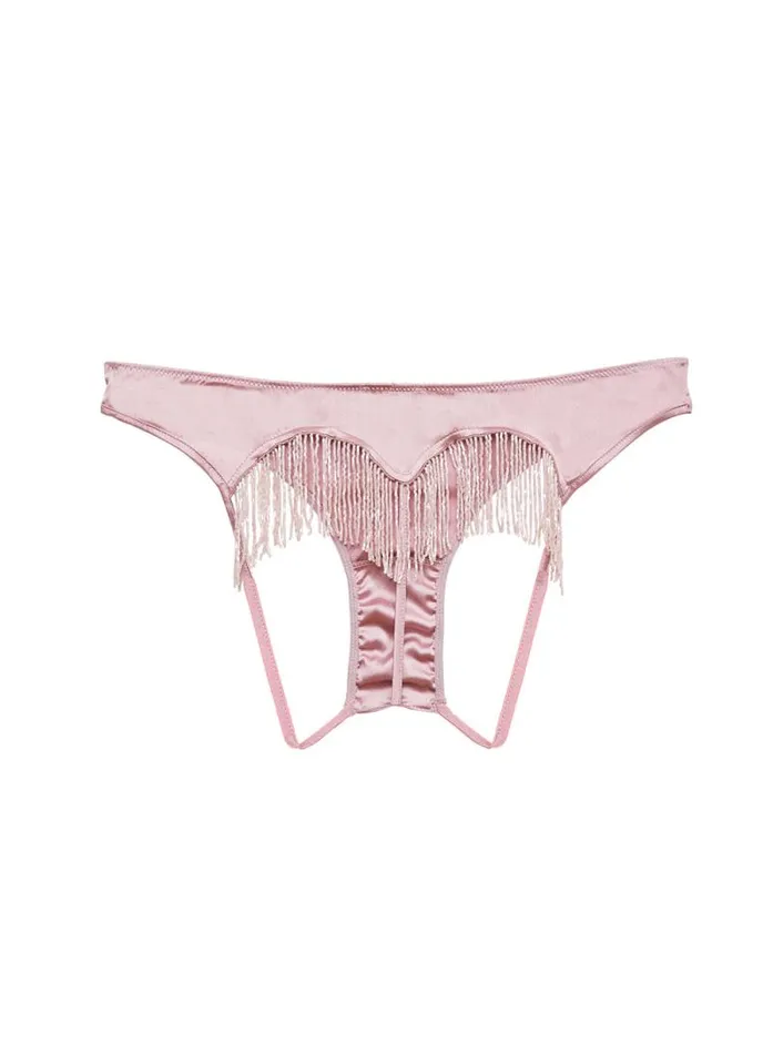Fleur Du Mal Pleasure Beaded Fringe Ouvert Heart Shaped Panty Rosebud 8211 Women Fleur Du Mal Pleasure Beaded Fringe Ouvert Heart Shaped Panty Rosebud 8211 Women