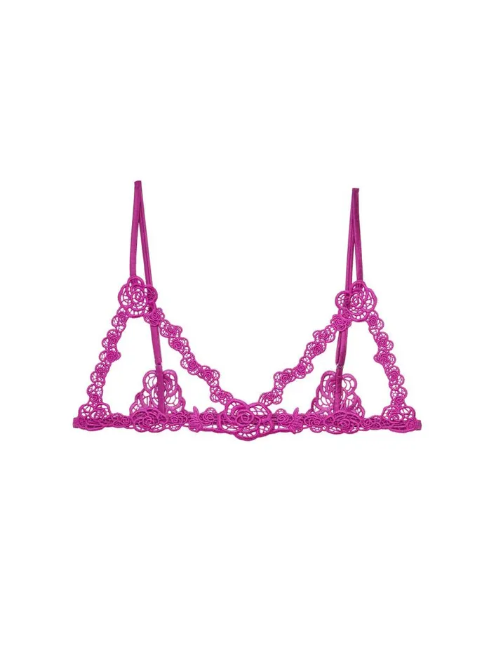 Fleur Du Mal Pleasure Fleur Guipure Ouvert Bralette Vixen 8211 Women Fleur Du Mal Pleasure Fleur Guipure Ouvert Bralette Vixen 8211 Women