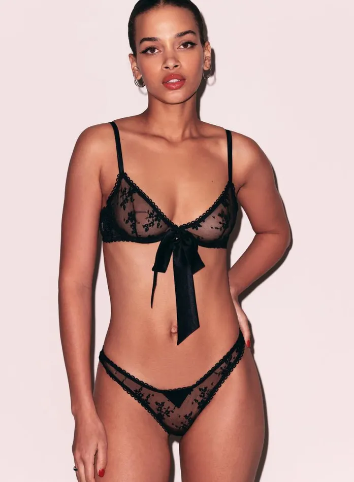 Fleur Du Mal Pleasure Untie Me Cheeky Black 8211 Women