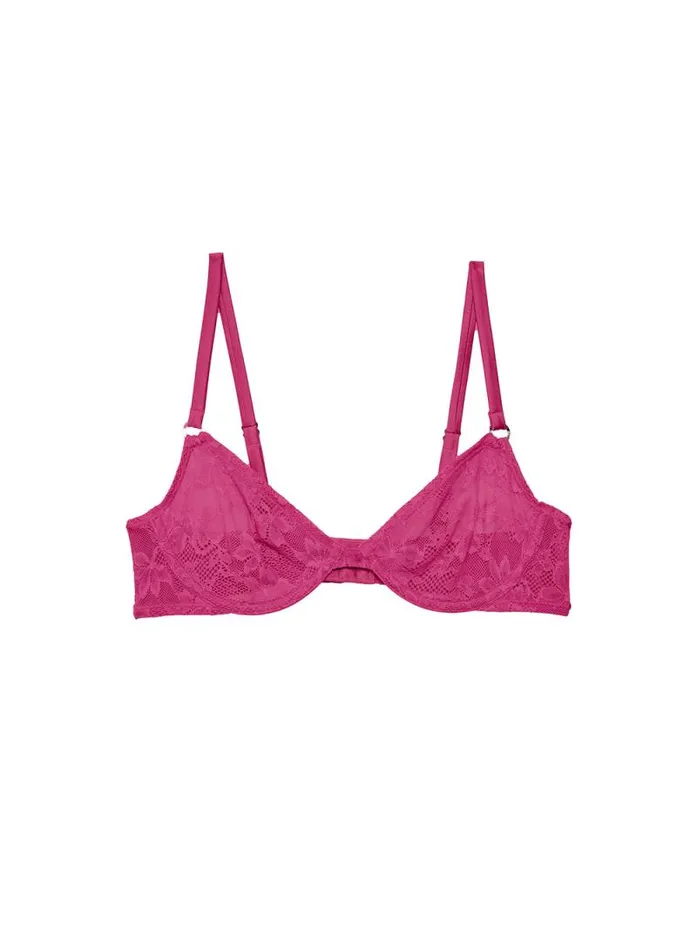 Fleur Du Mal Underwire Bras Le Stretch Lace Demi Bra Big Spender 8211 Women