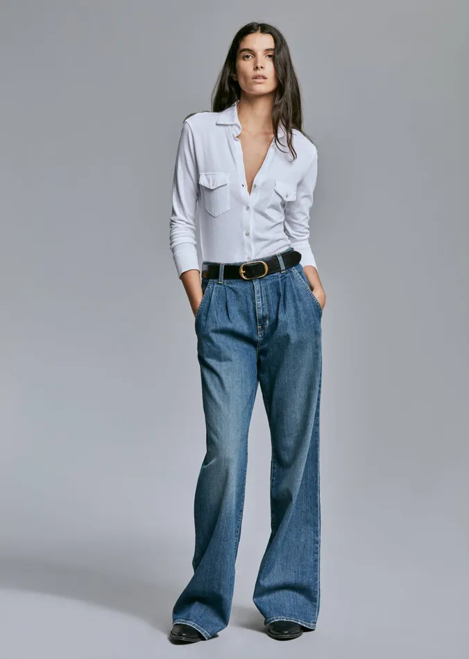 FLORA JEAN Classic Wash Women Nili Lotan Denim