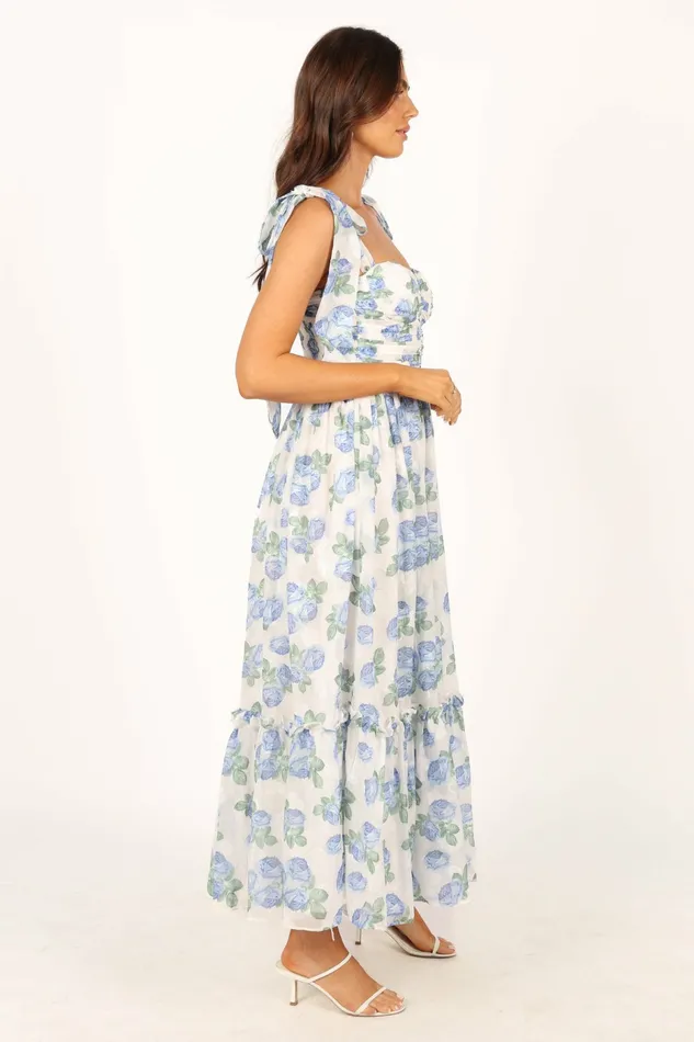 Floral Dresses Floret Midi Dress Blue 8211 Petal and Pup Women