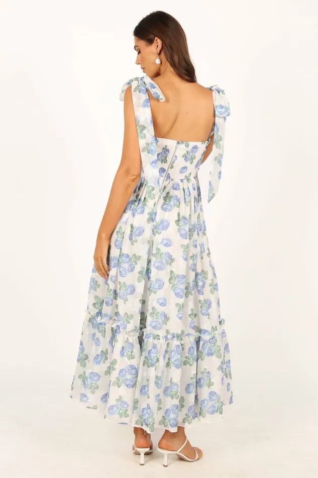 Floral Dresses Floret Midi Dress Blue 8211 Petal and Pup Women