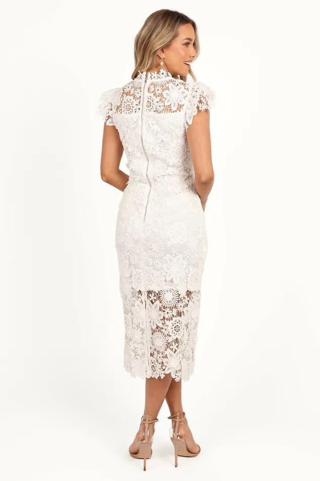 Floral Dresses Petal and Pup Women Becca Midi Dress White