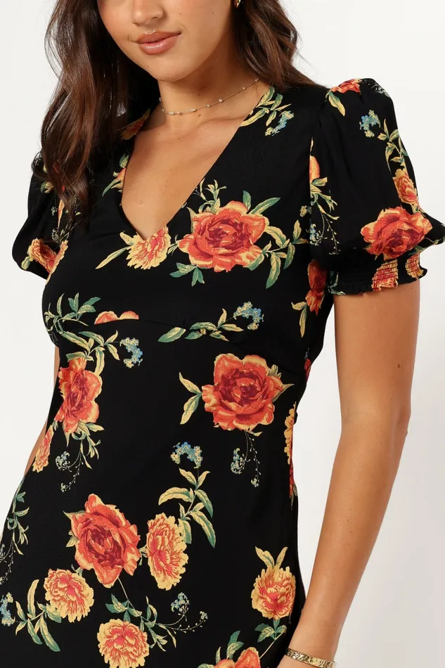 Floral Dresses Petal and Pup Women Christine Midi Dress Sunset Floral