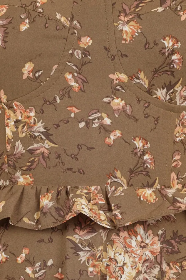Floral Dresses Petal and Pup Women Lillee Tiered Maxi Dress Olive Print