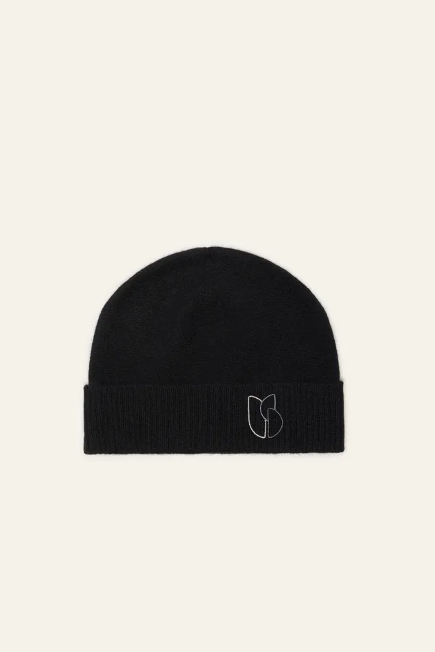 FoldedEdge Knit Cap Cobo Gray Women Baandsh Scarves and Beanies