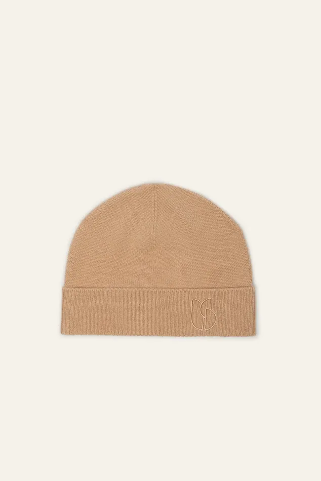 FoldedEdge Knit Cap Cobo Gray Women Baandsh Scarves and Beanies