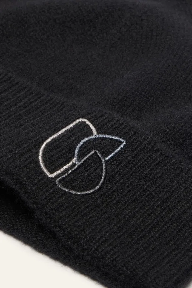 FoldedEdge Knit Cap Cobo Gray Women Baandsh Scarves and Beanies