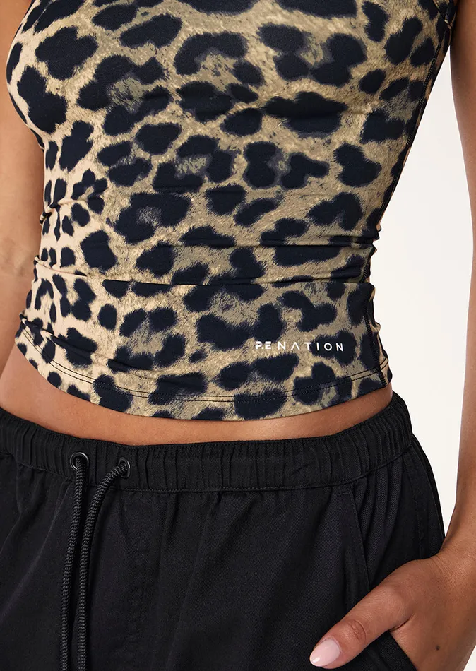FOUNDATION MUSCLE TANK IN LEOPARD Bodyluxe PE Nation Women